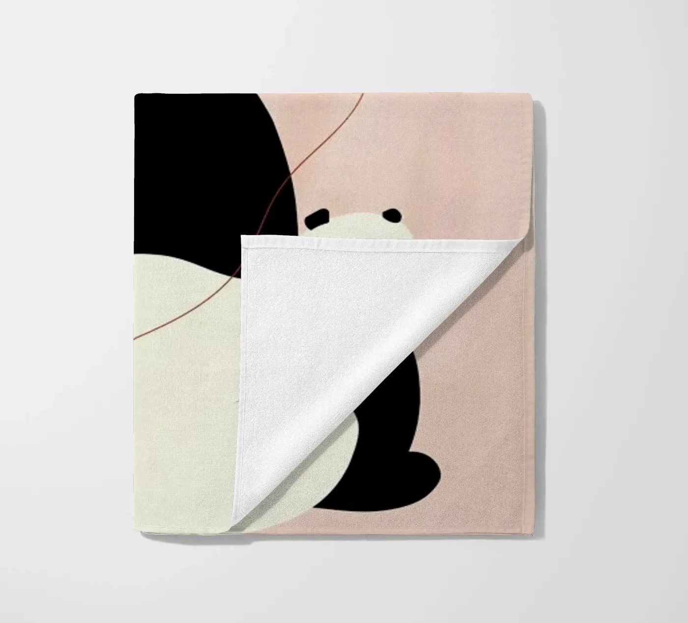 Panda Bears strandhanddoek van Little Flourishes
