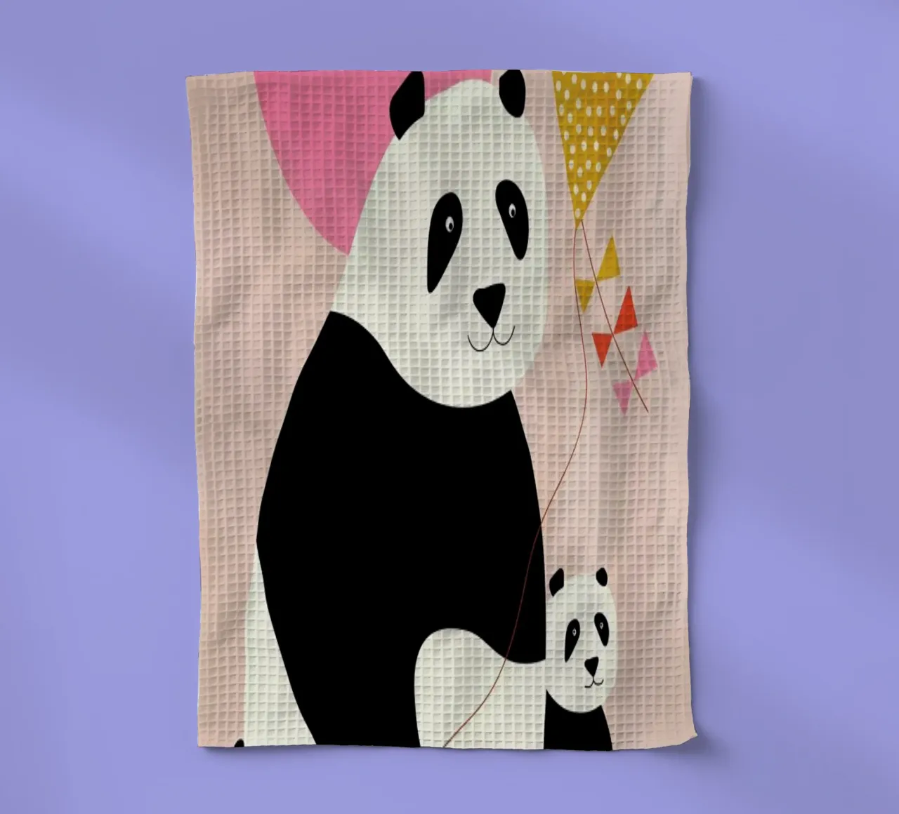 Panda Bears theedoek van Little Flourishes