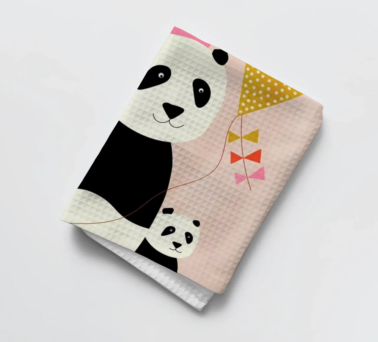 Panda Bears theedoek van Little Flourishes