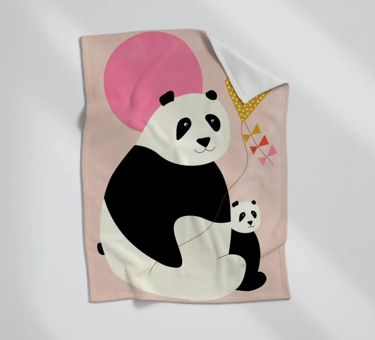 Panda Bears fleecedeken van Little Flourishes
