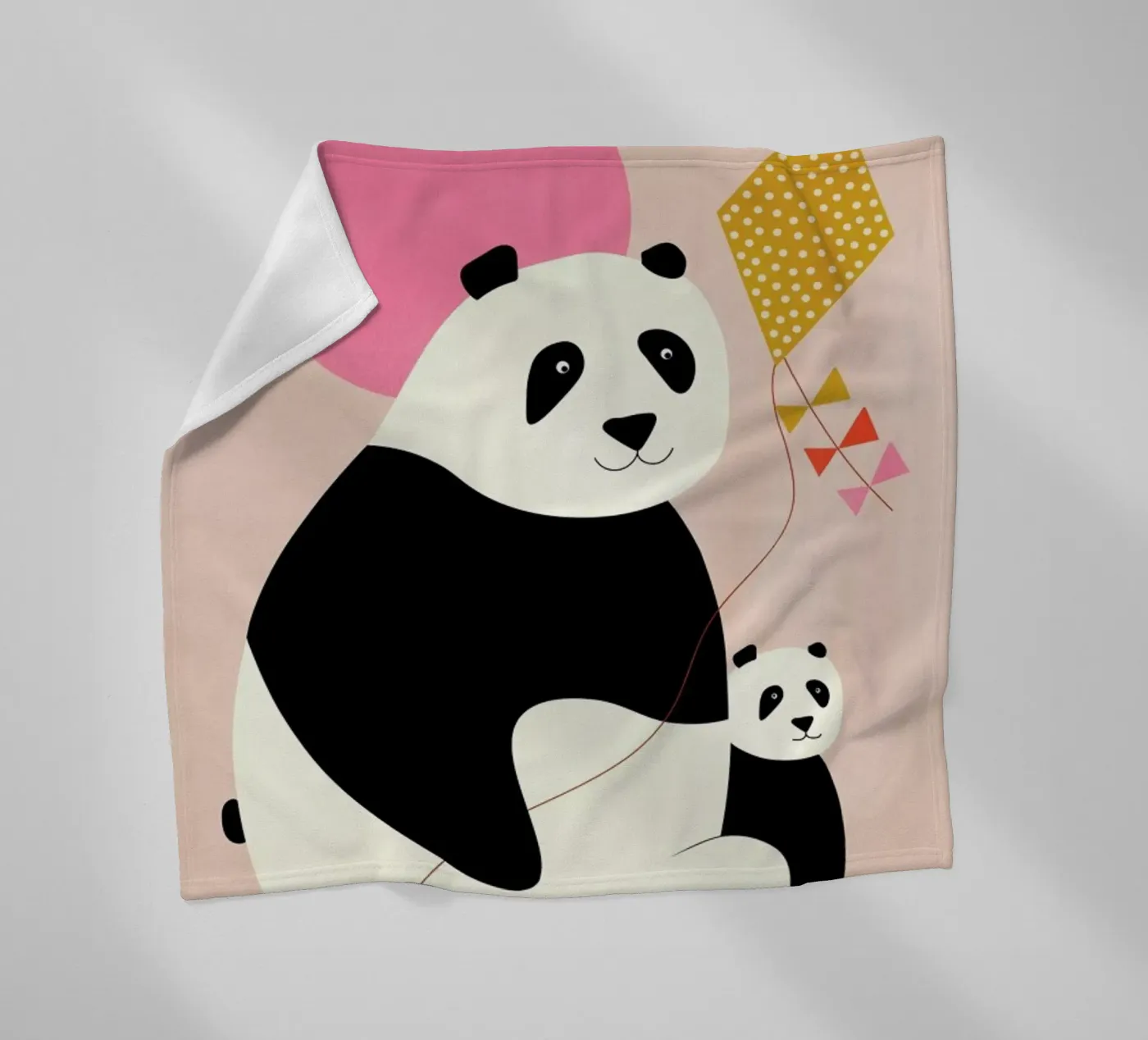 Panda Bears fleecedeken van Little Flourishes