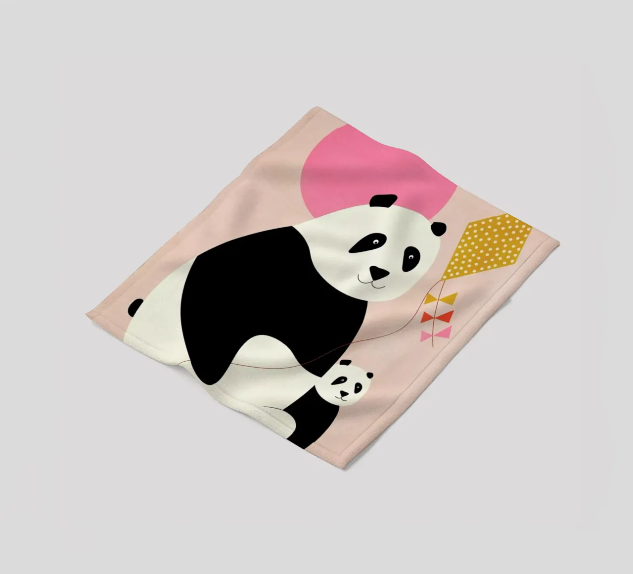 Panda Bears fleece blanket by Little Flourishes