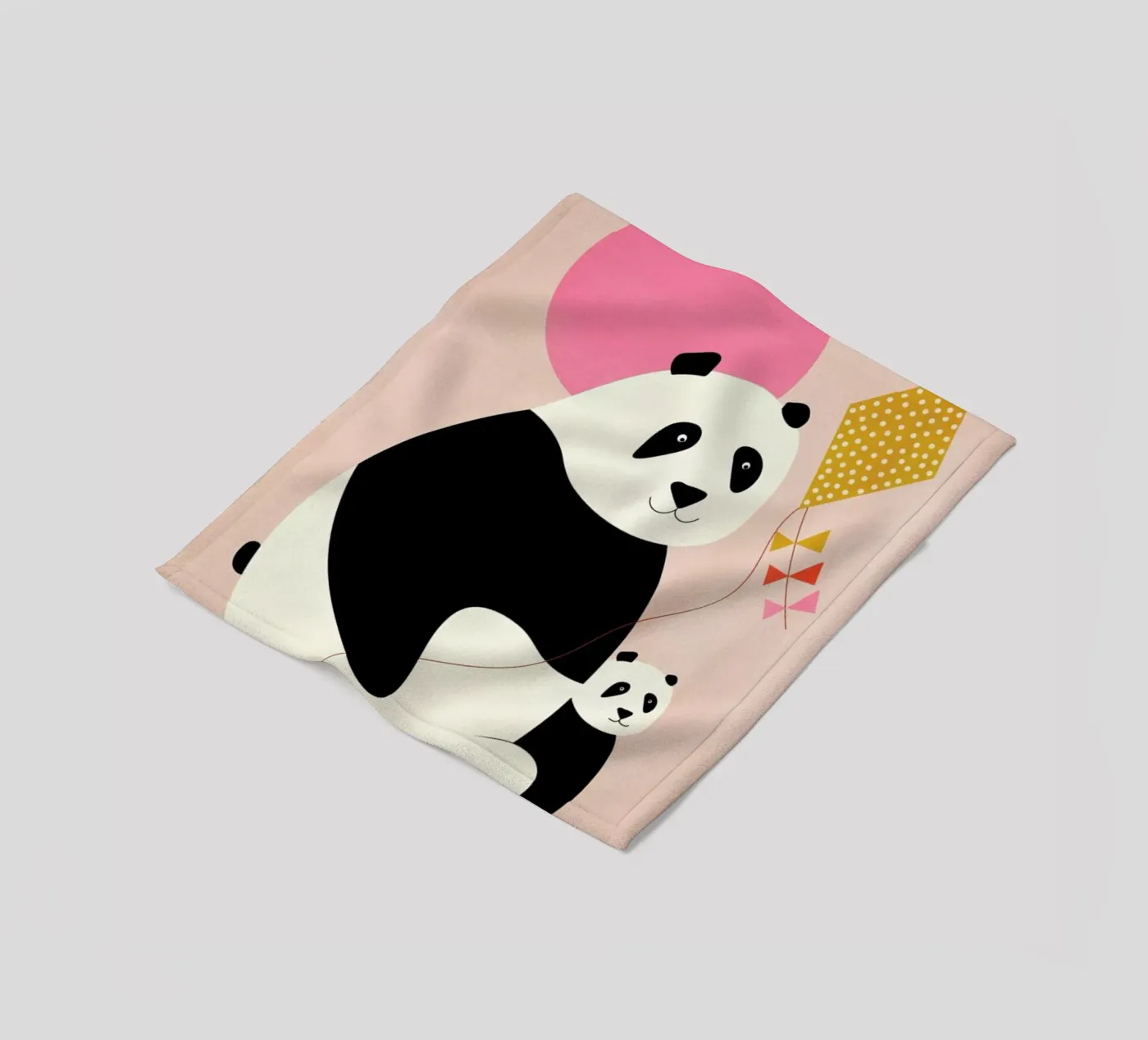 Panda Bears fleecedeken van Little Flourishes