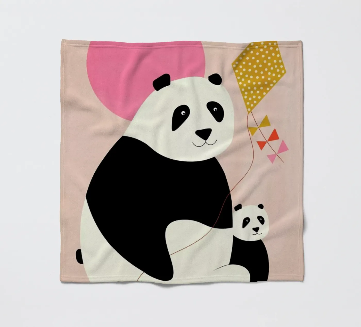 Panda Bears fleecedeken van Little Flourishes