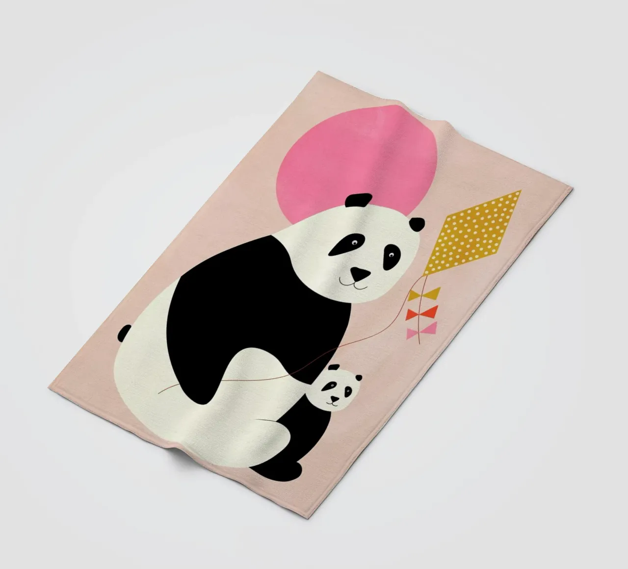 Panda Bears fleecedeken van Little Flourishes
