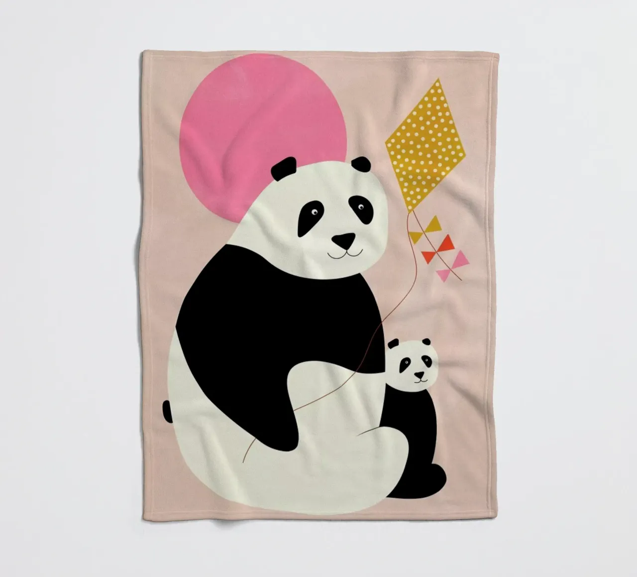 Panda Bears fleecedeken van Little Flourishes