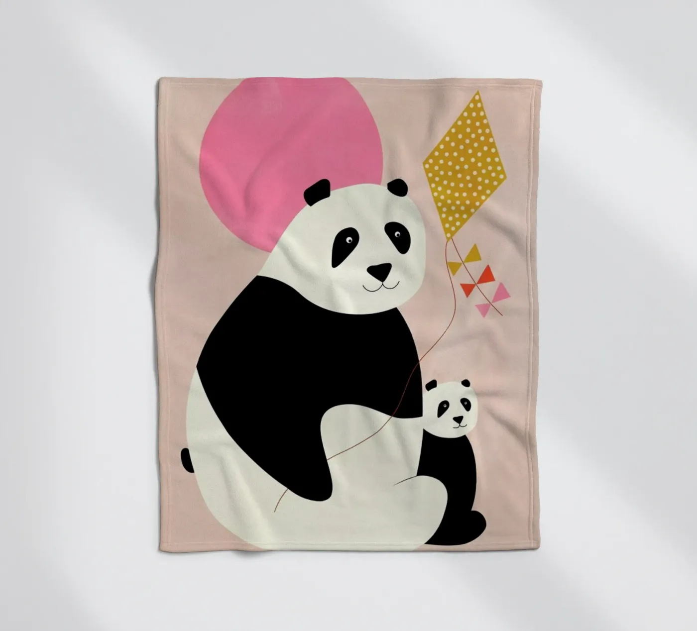 Panda Bears fleecedeken van Little Flourishes