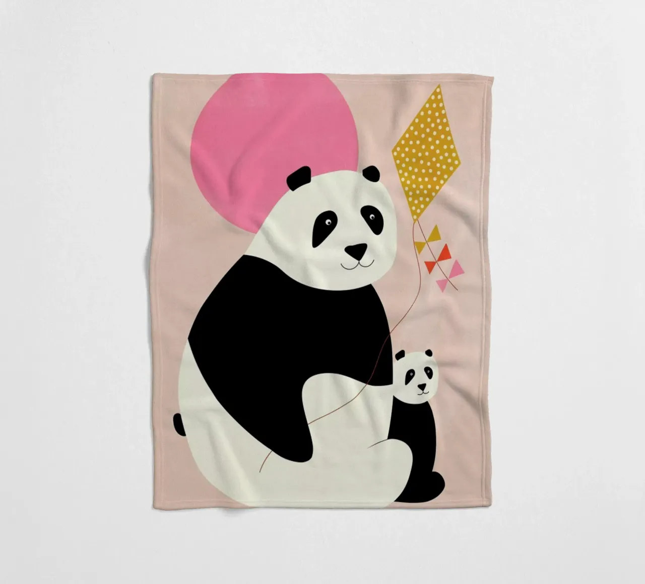 Panda Bears fleece blanket by Little Flourishes