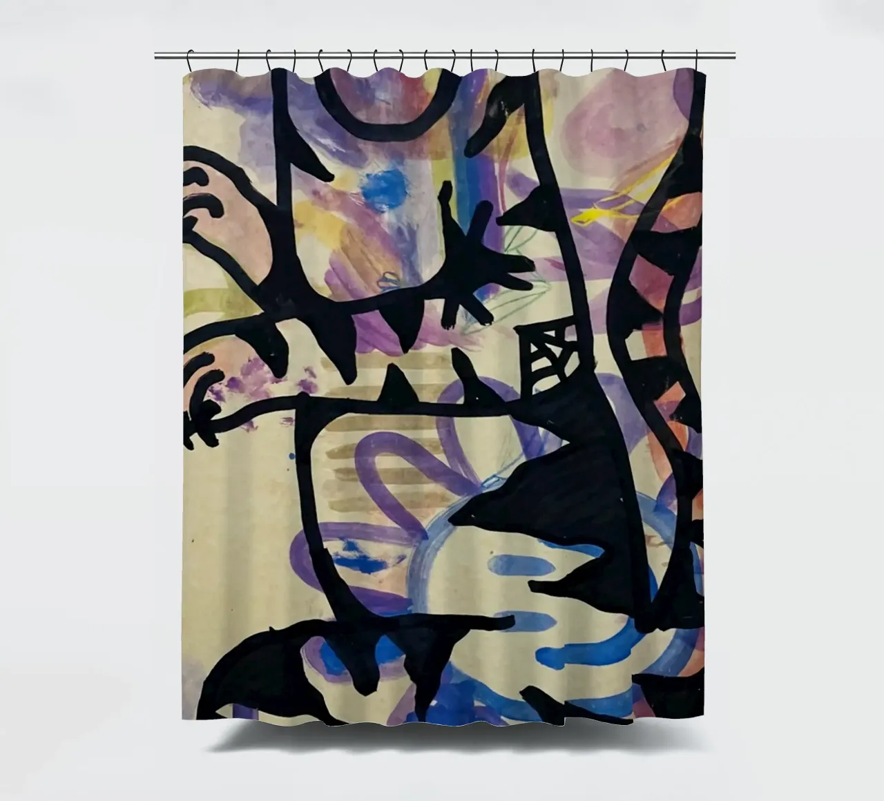Magic Fuchur shower curtain by ChiasMata CozMos