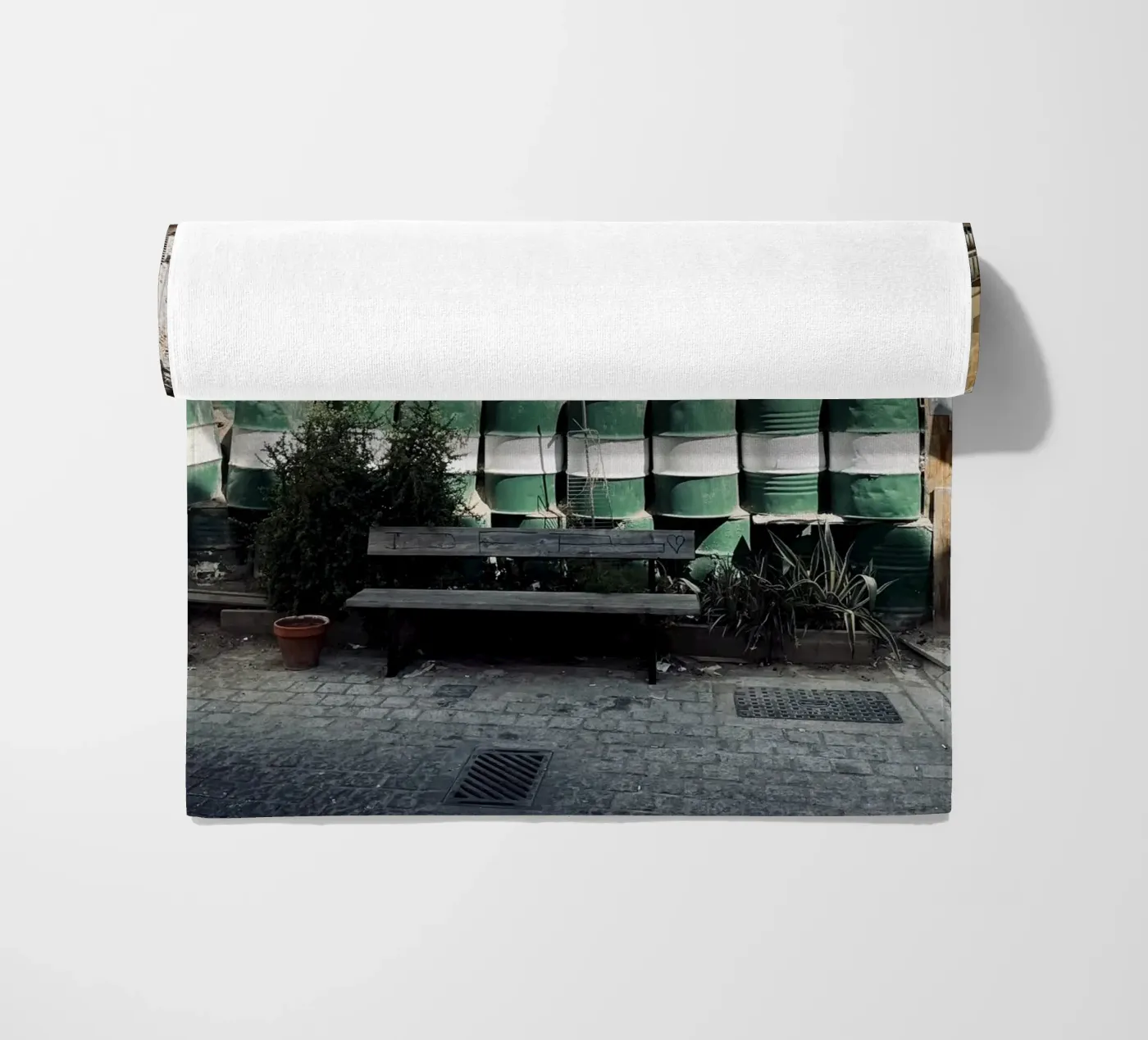 Borderland beach towel by ChiasMata CozMos