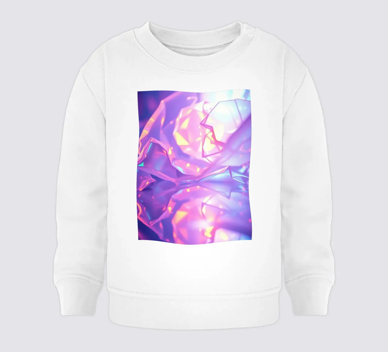 Forme geometriche astratte colorate che riflettono una superficie liscia felpa neonato da DesignDoodle