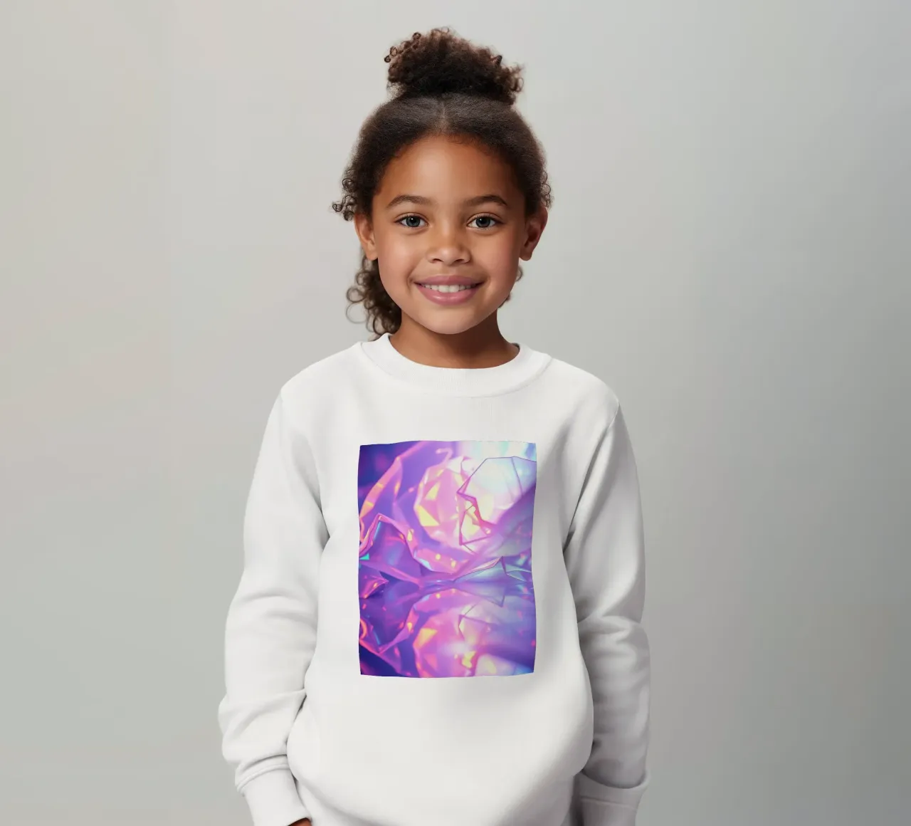 Forme geometriche astratte colorate che riflettono una superficie liscia felpa bambino da DesignDoodle