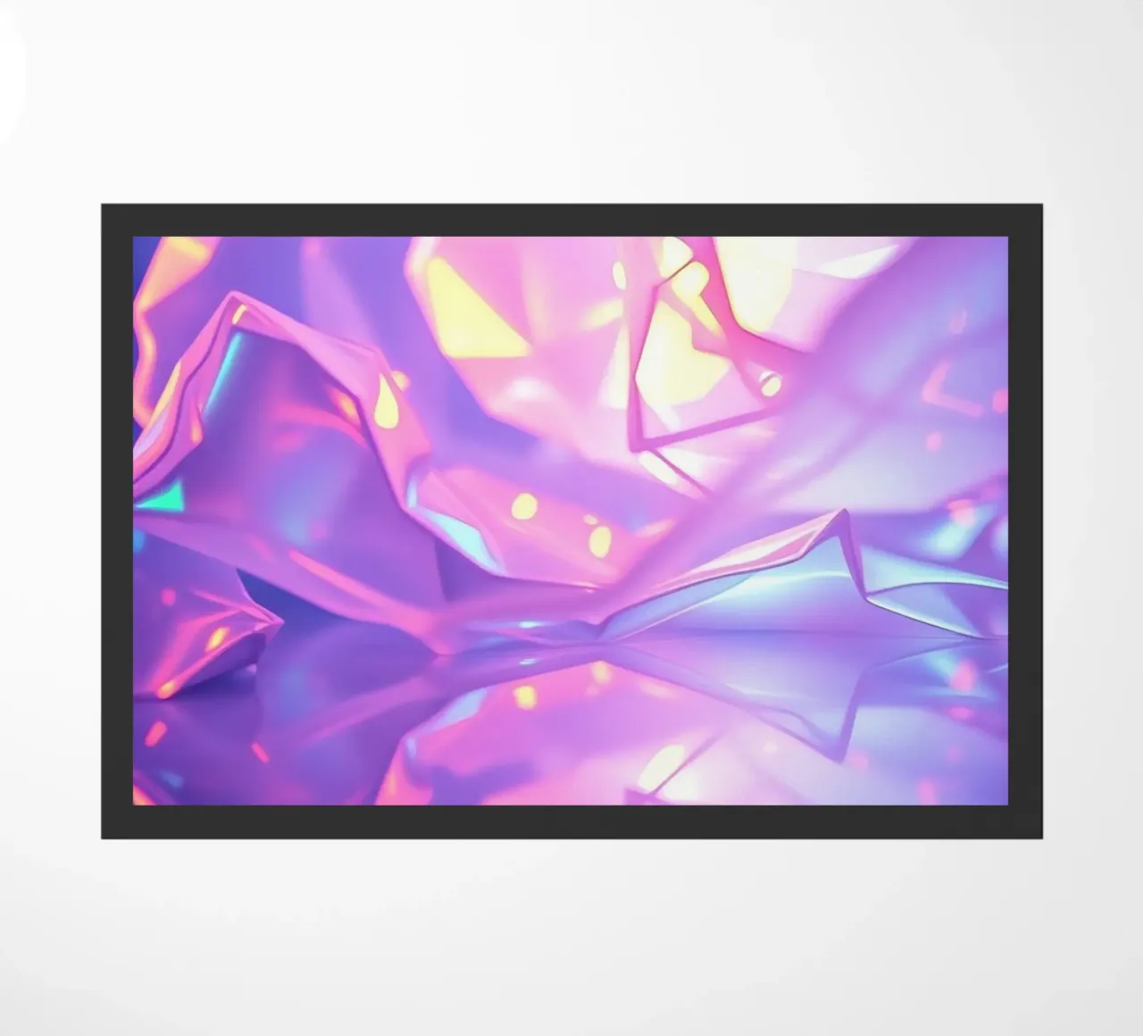 Forme geometriche astratte colorate che riflettono una superficie liscia zerbino da DesignDoodle