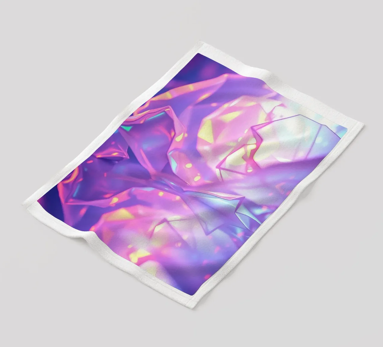 Forme geometriche astratte colorate che riflettono una superficie liscia coperta in pile da DesignDoodle