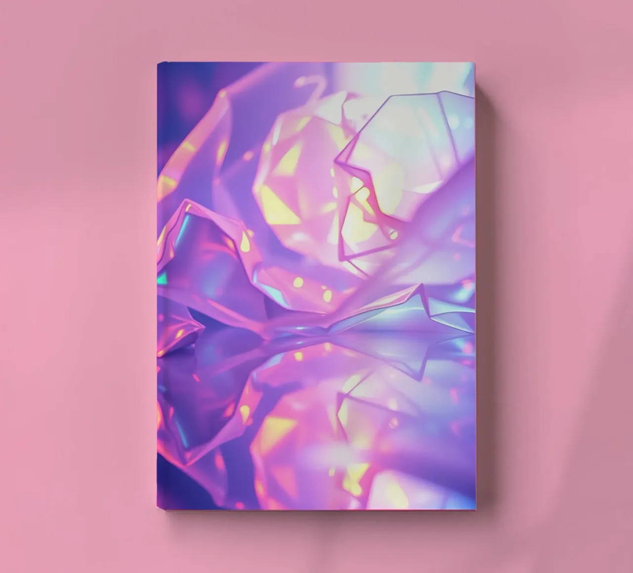 Colorful abstract geometric shapes reflected smooth surface notebook by DesignDoodle