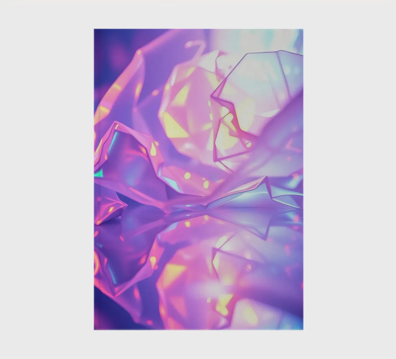 Colorful abstract geometric shapes reflected smooth surface notebook by DesignDoodle
