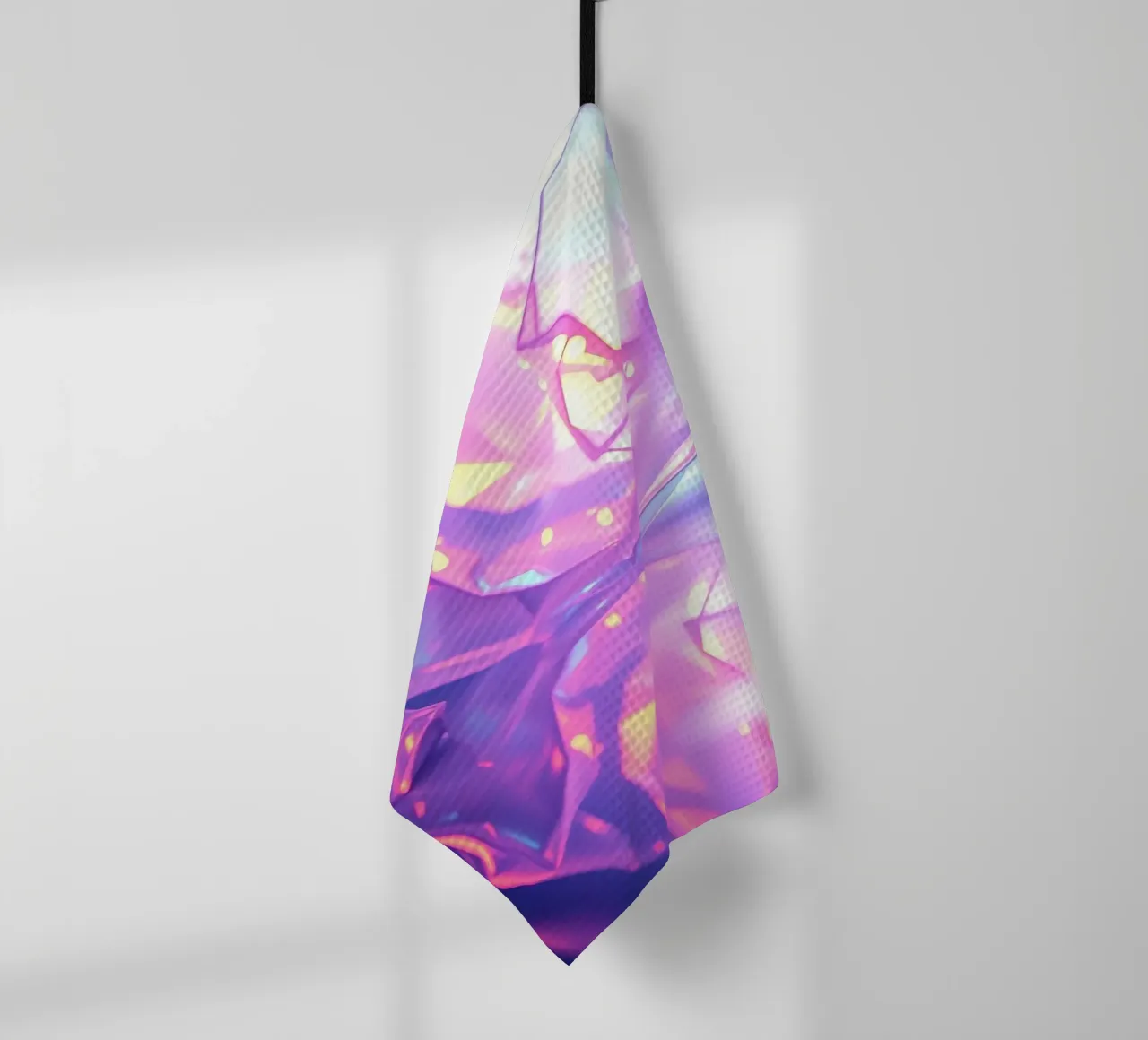 Forme geometriche astratte colorate che riflettono una superficie liscia canovaccio da cucina da DesignDoodle