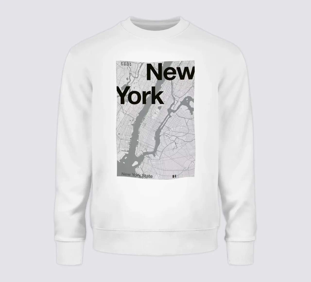 New York Minimal Map felpa da Florent Bodart