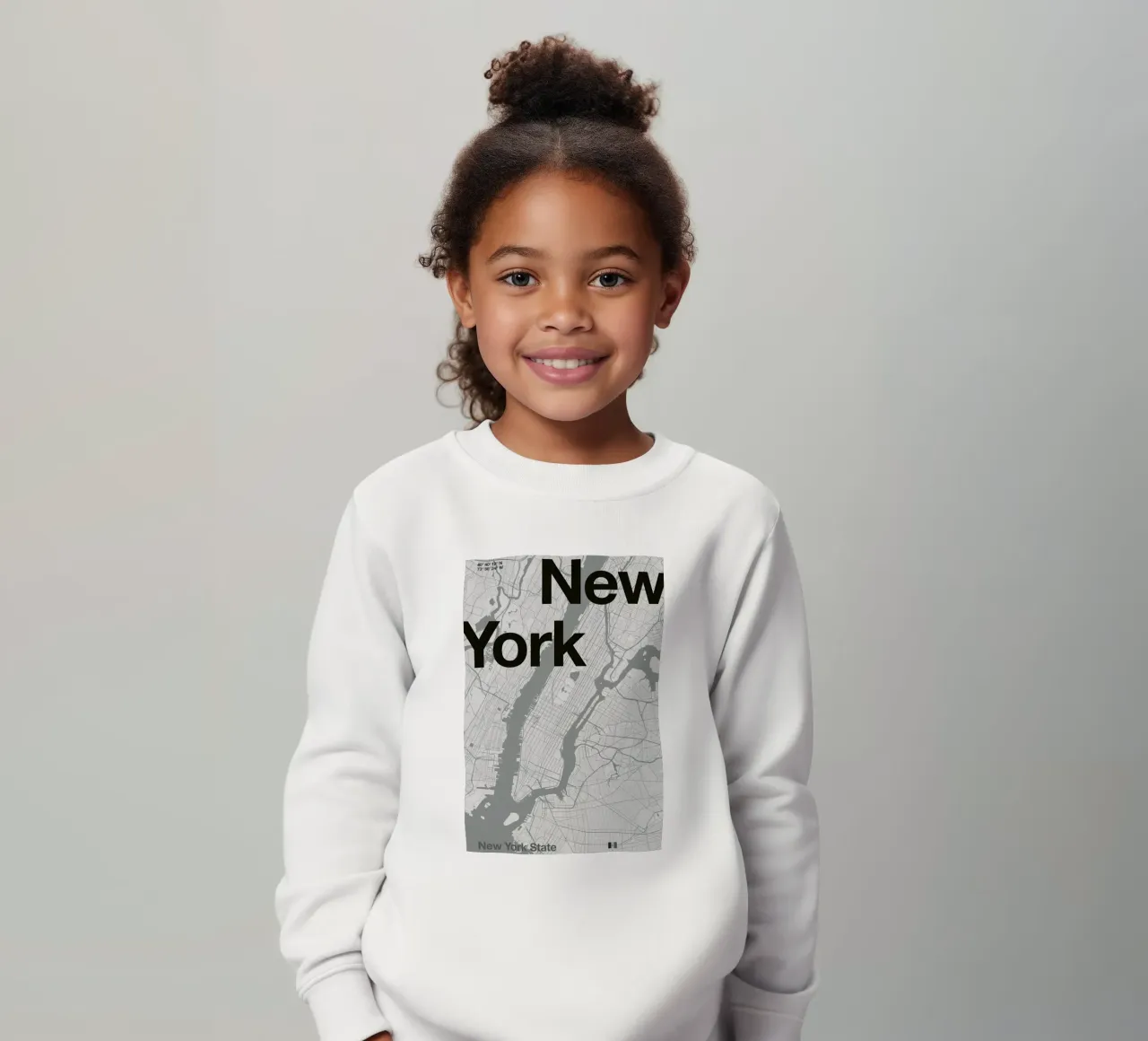 New York Minimal Map felpa bambino da Florent Bodart