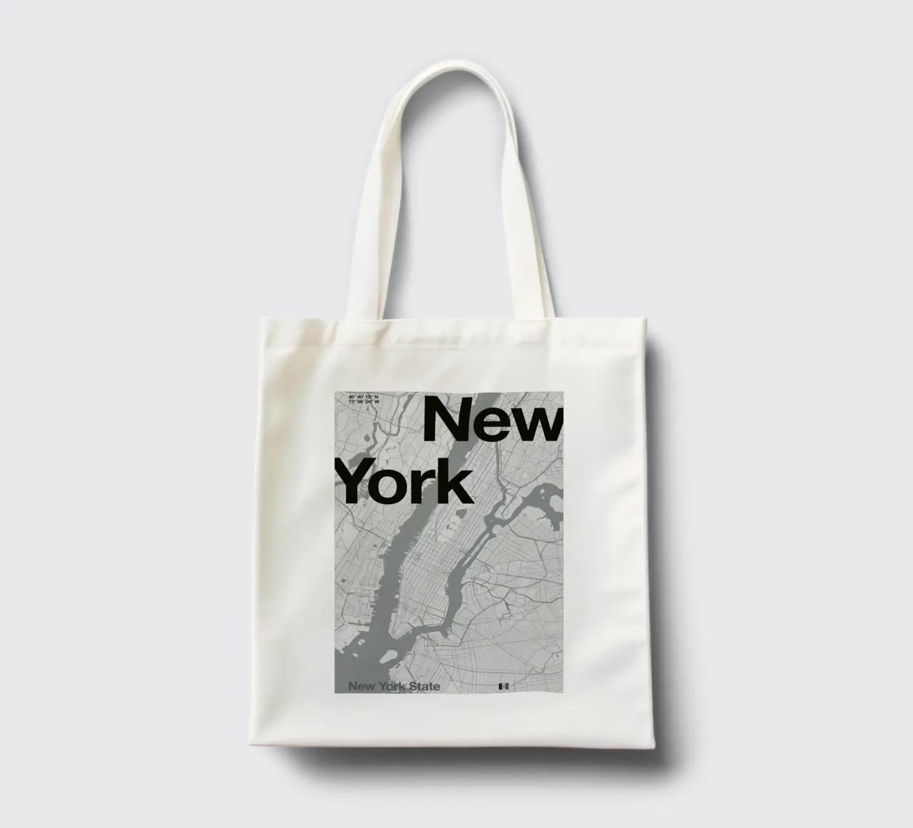 New York Minimal Map borsa in juta da Florent Bodart