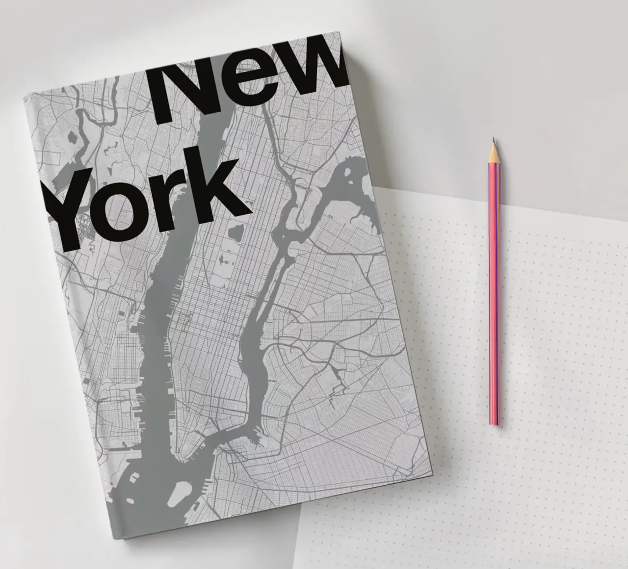 New York Minimal Map notebook by Florent Bodart