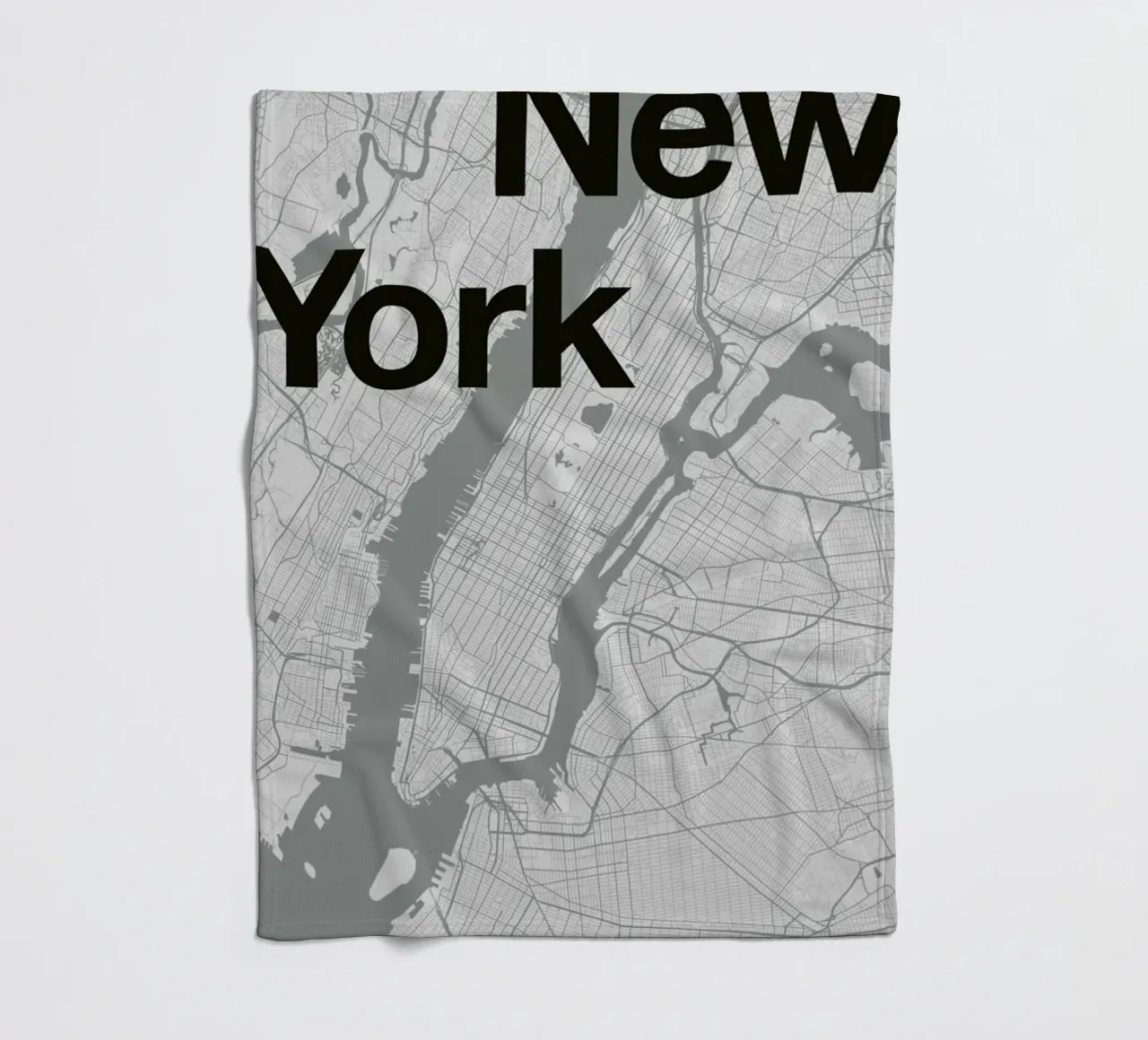 New York Minimal Map coperta in pile da Florent Bodart