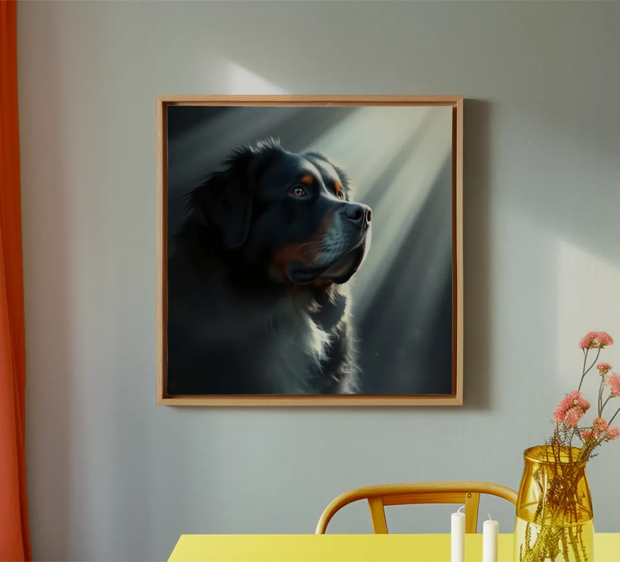 Prachtige Berner Sennenhond canvas met Baklijst van Yumis.Beargang.and.Me