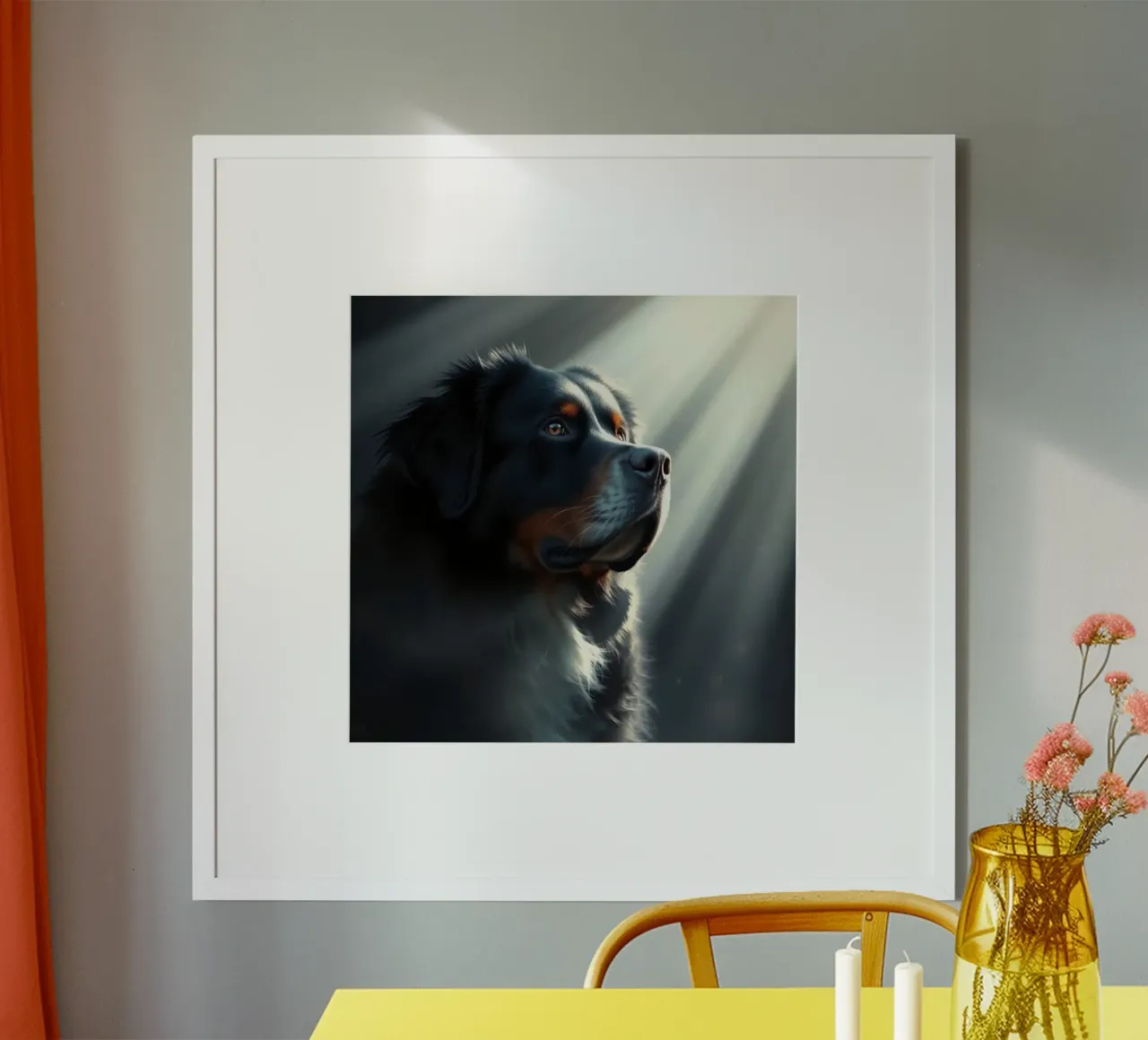 Bellissimo cane da montagna bernese poster con telaio in alluminio da Yumis.Beargang.and.Me
