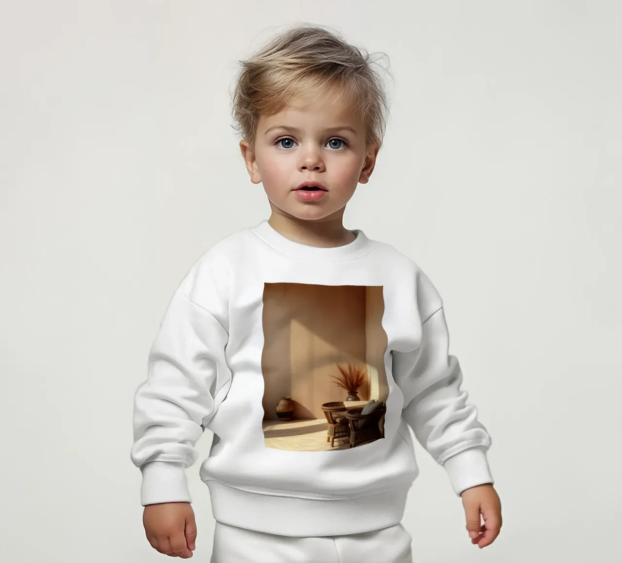 Camera elegante e rilassante con interni minimalisti felpa neonato da DesignDoodle