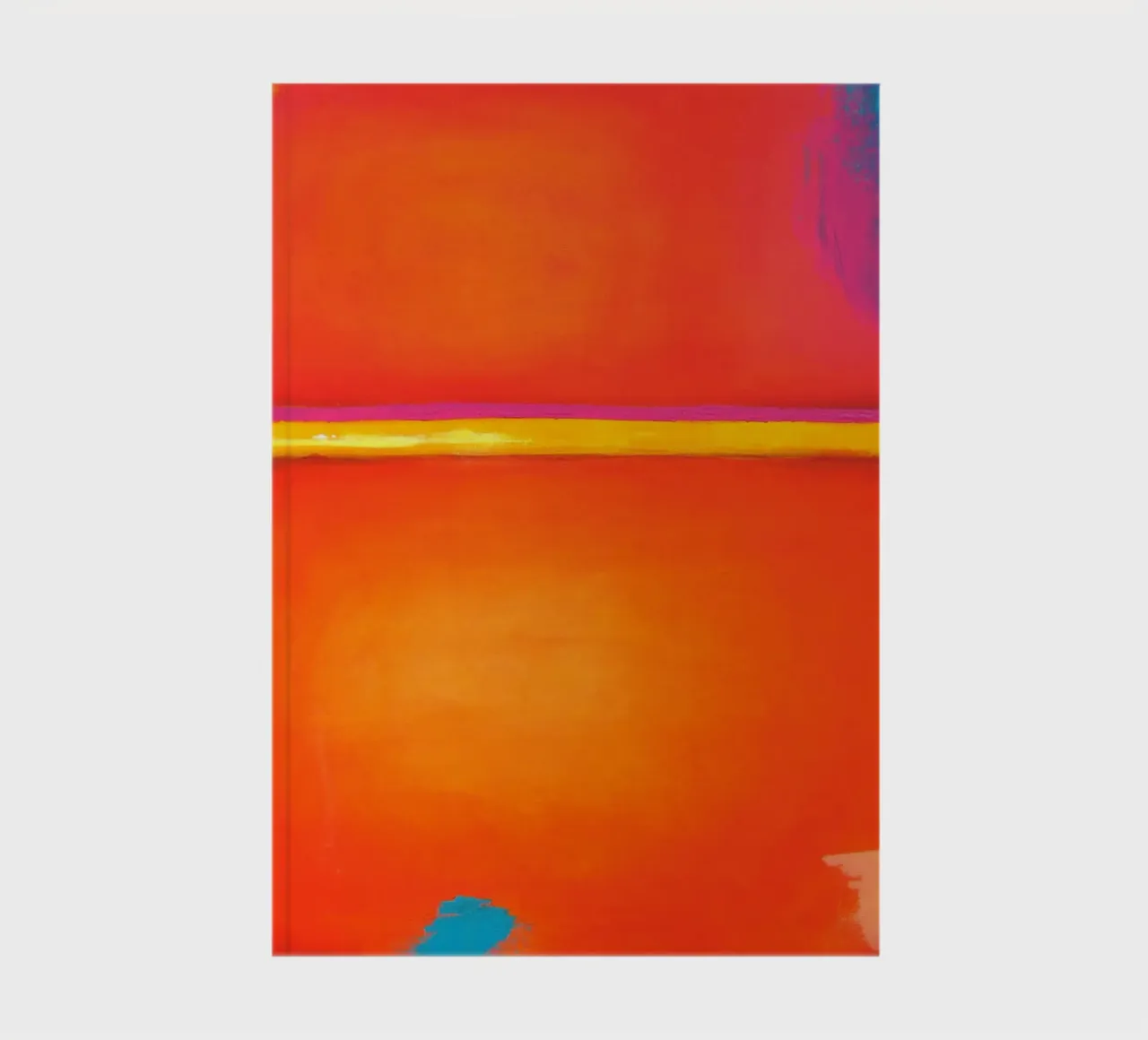 Vue sur l'été - Jaune Orange Bleu Art abstrait carnet de notes de Petra Lang