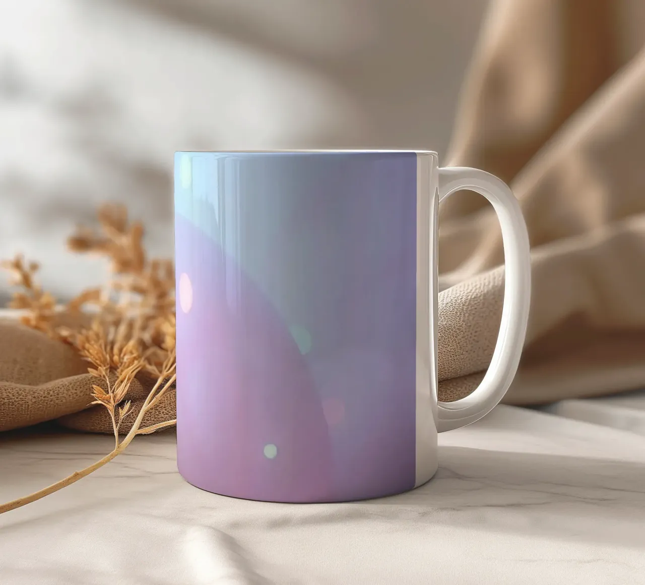Splendidi colori pastello e luci soffuse e luminose tazza in ceramica da DesignDoodle