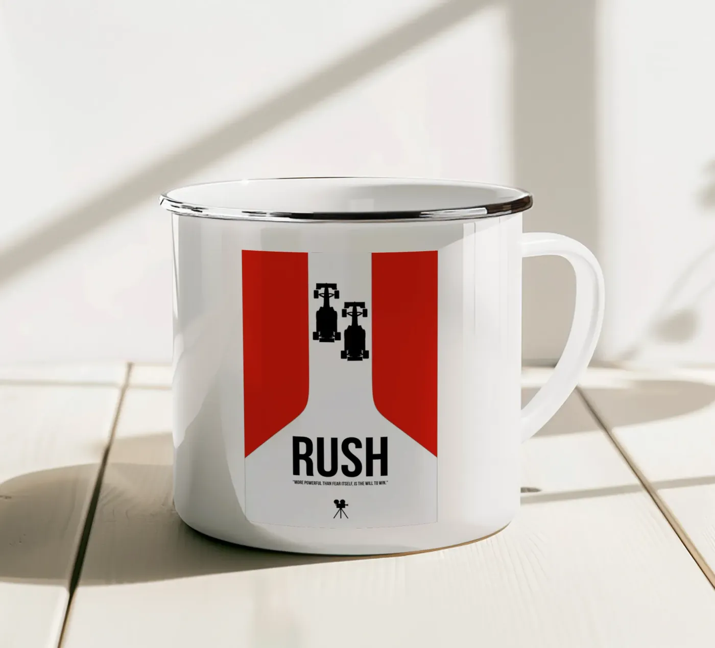 Rush enamel mug by Naxart