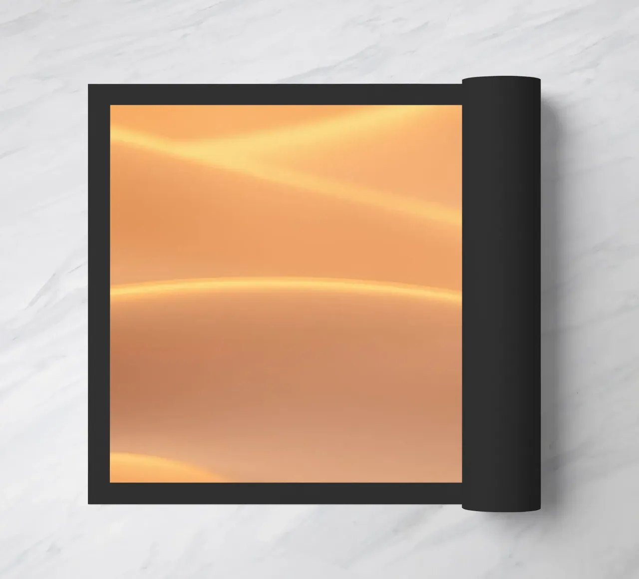 Soft golden waves of light and texture doormat by DesignDoodle