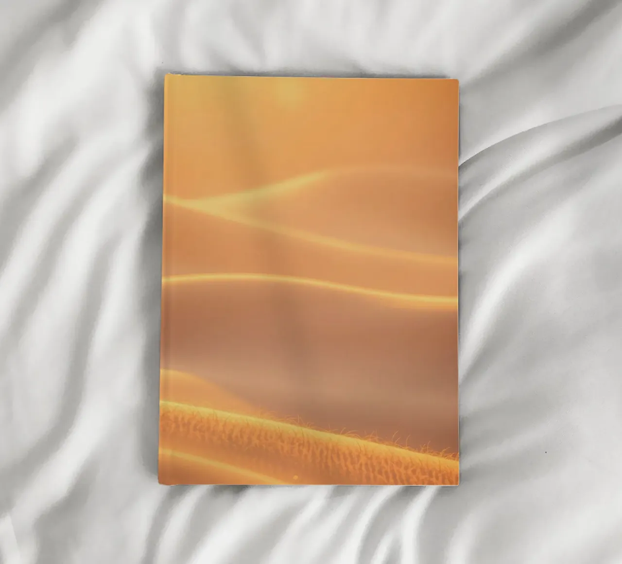 Soft golden waves of light and texture notebook by DesignDoodle