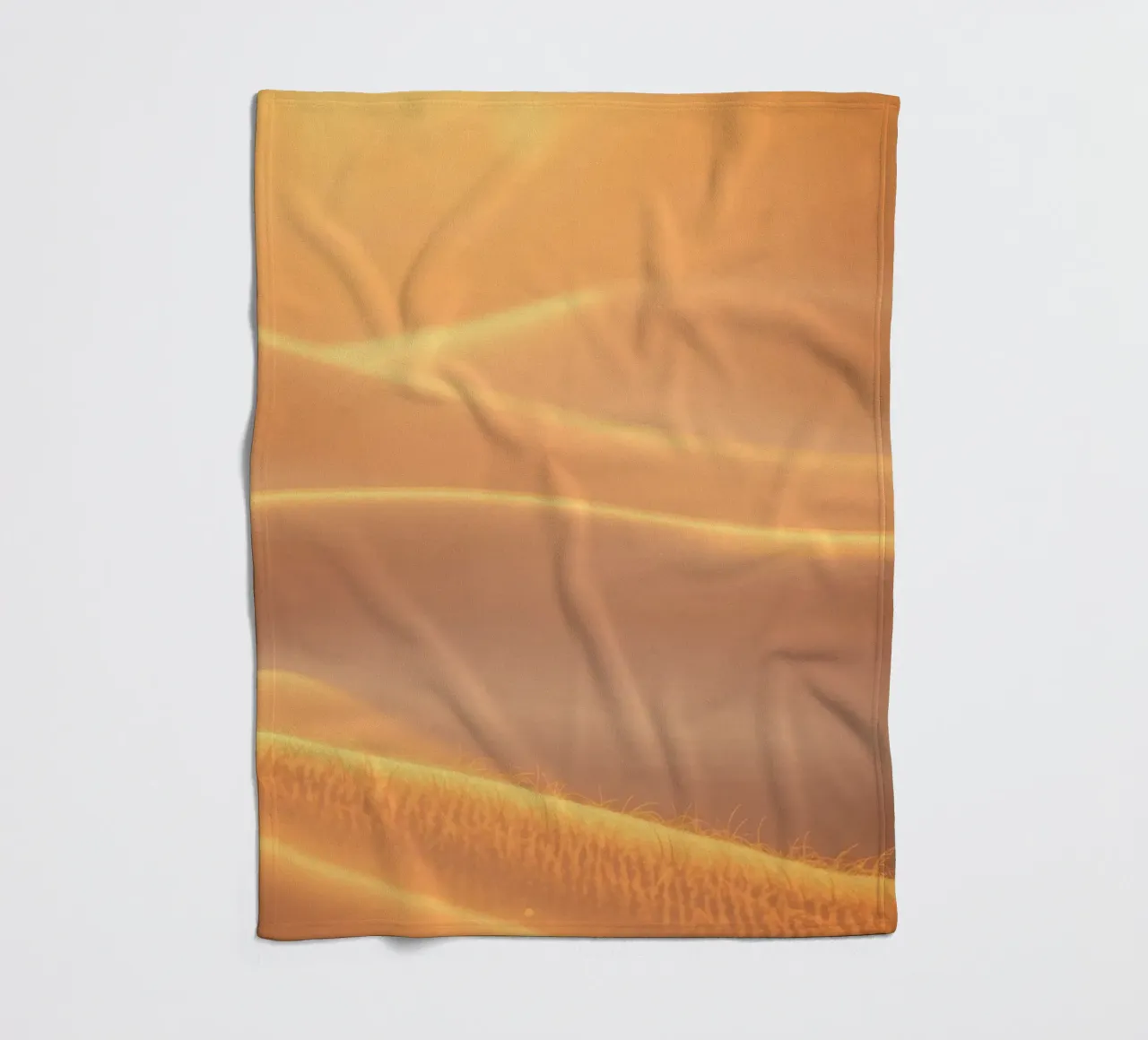 Soft golden waves of light and texture fleece blanket by DesignDoodle
