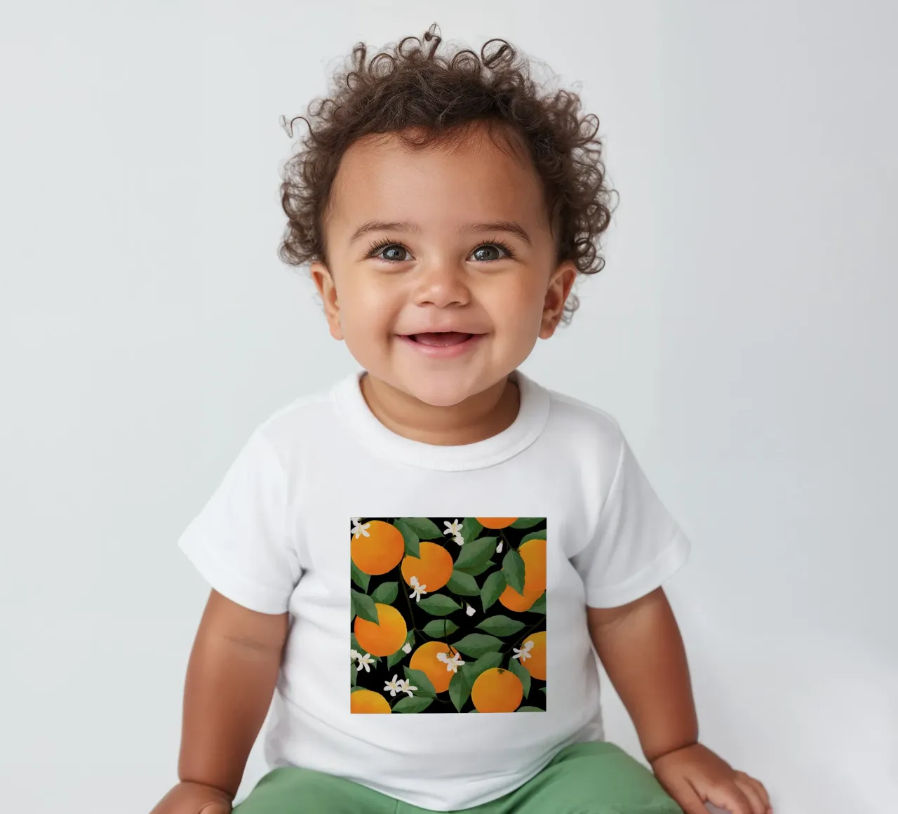 Fresh Citrus Dark baby t-shirt by Laura Graves