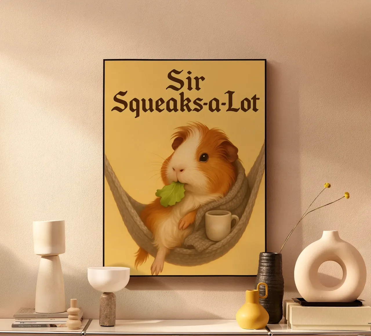 Funny Guinea Pig Meme alluminio dibond da Funny Humor Art