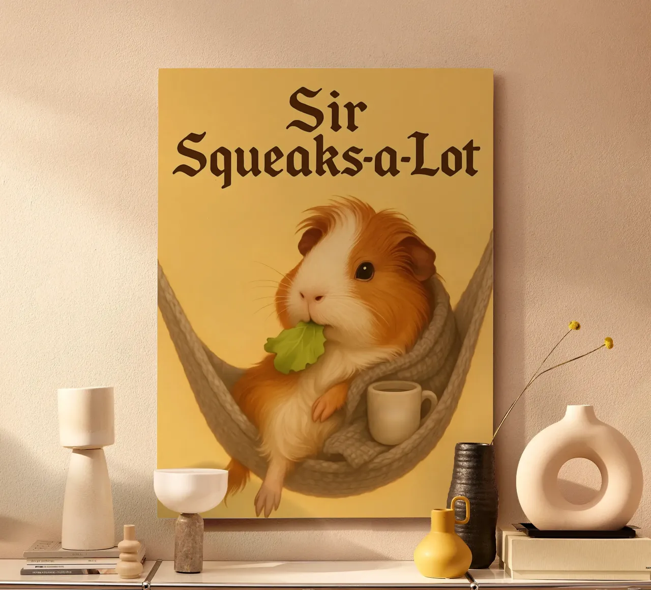 Funny Guinea Pig Meme alluminio dibond da Funny Humor Art