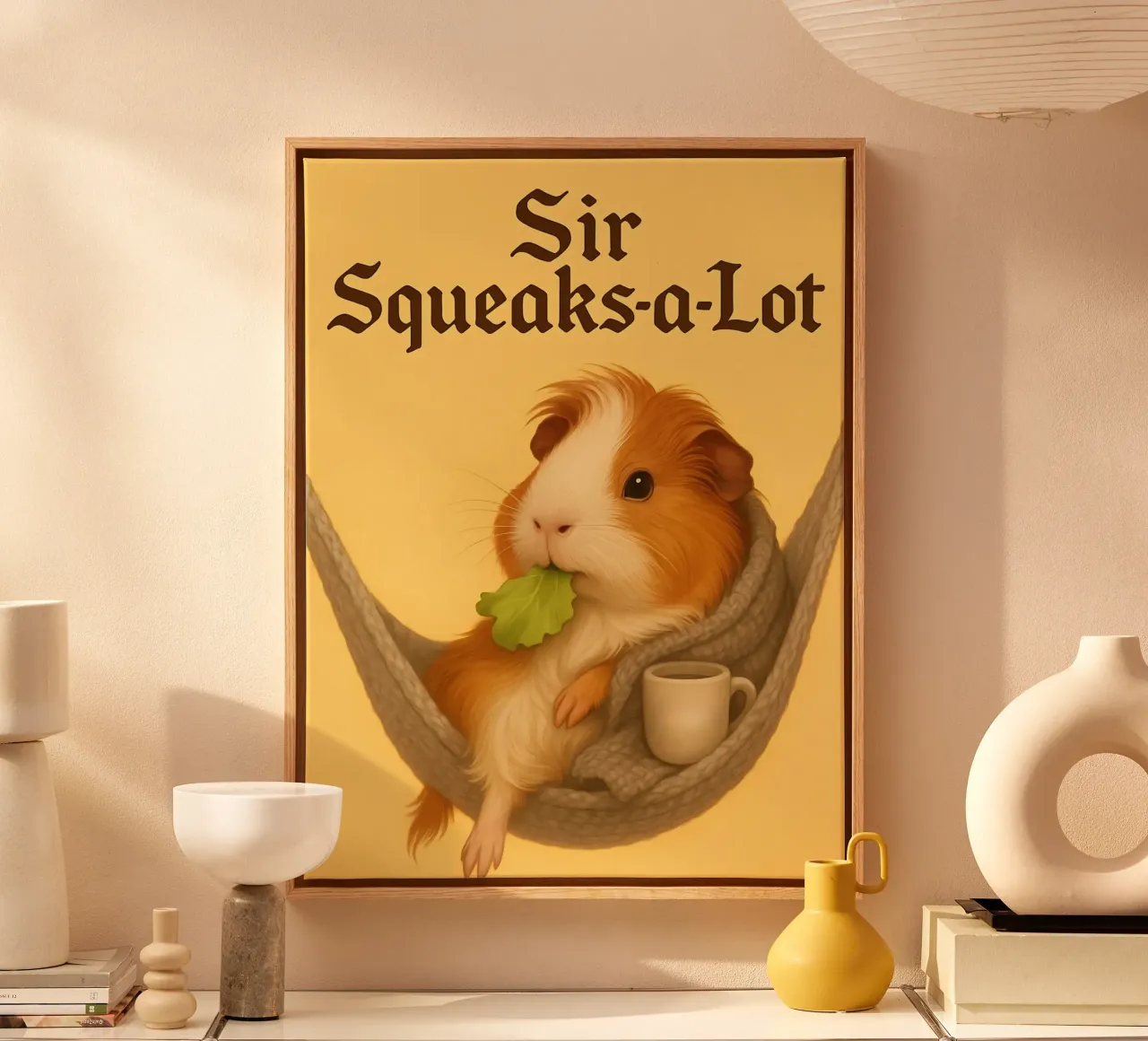 Funny Guinea Pig Meme tela con Cornice a cassetta da Funny Humor Art