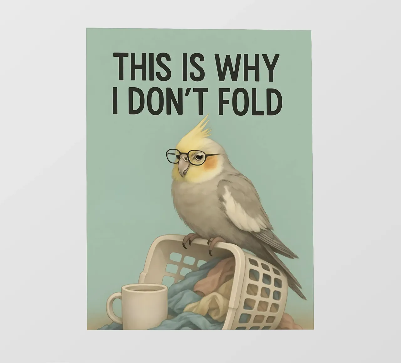 Meme divertente sul cacatua pellicola backlit da Funny Humor Art