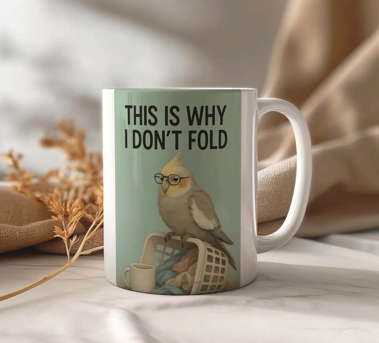 Meme divertente sul cacatua tazza in ceramica da Funny Humor Art