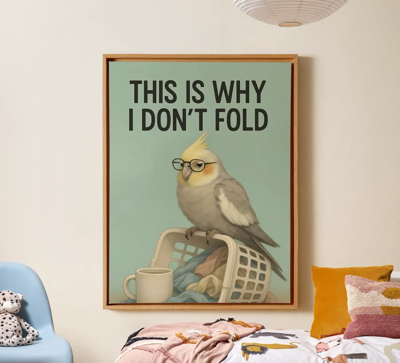 Meme divertente sul cacatua tela con Cornice a cassetta da Funny Humor Art