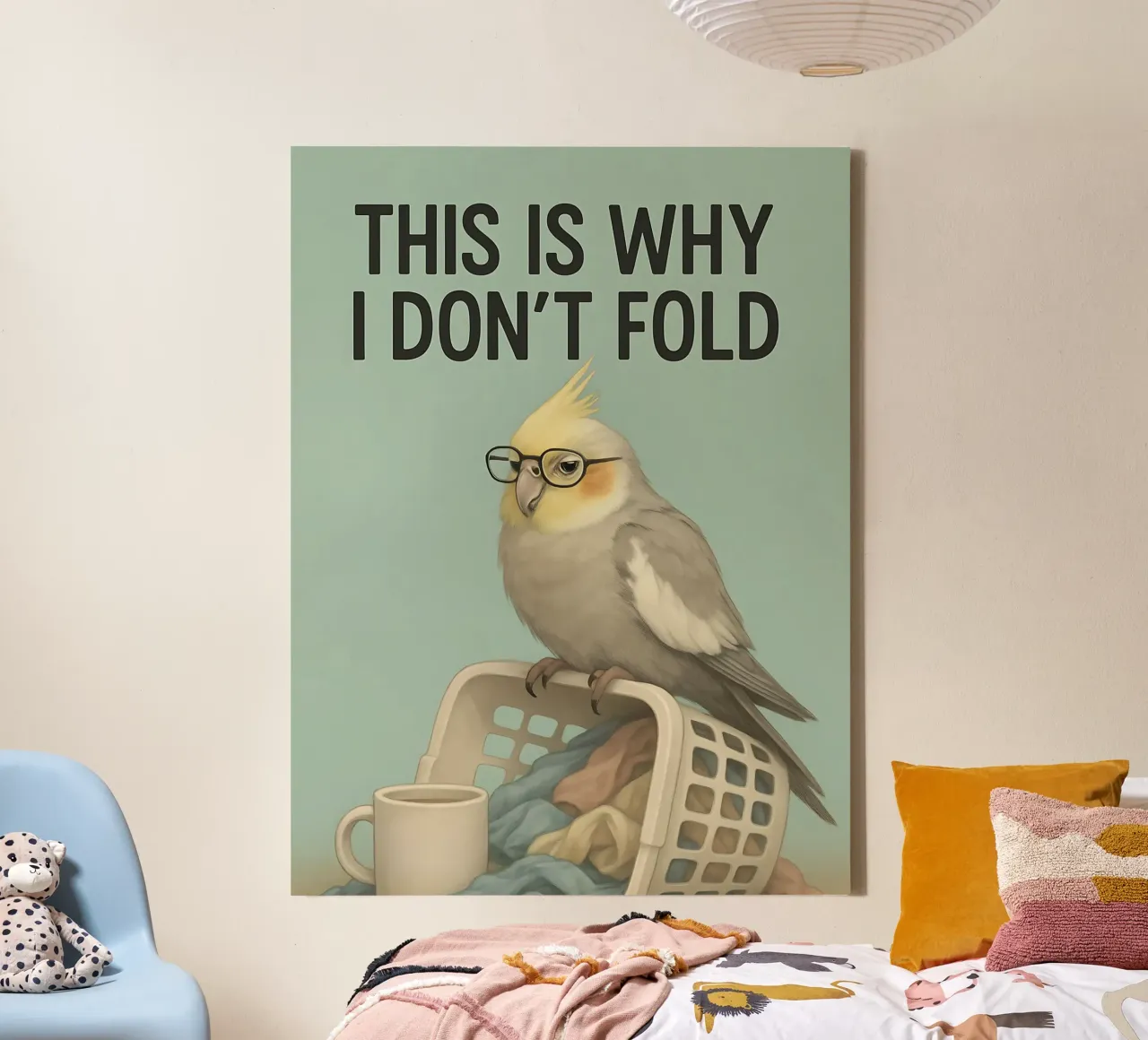 Meme divertente sul cacatua tela con Cornice a cassetta da Funny Humor Art