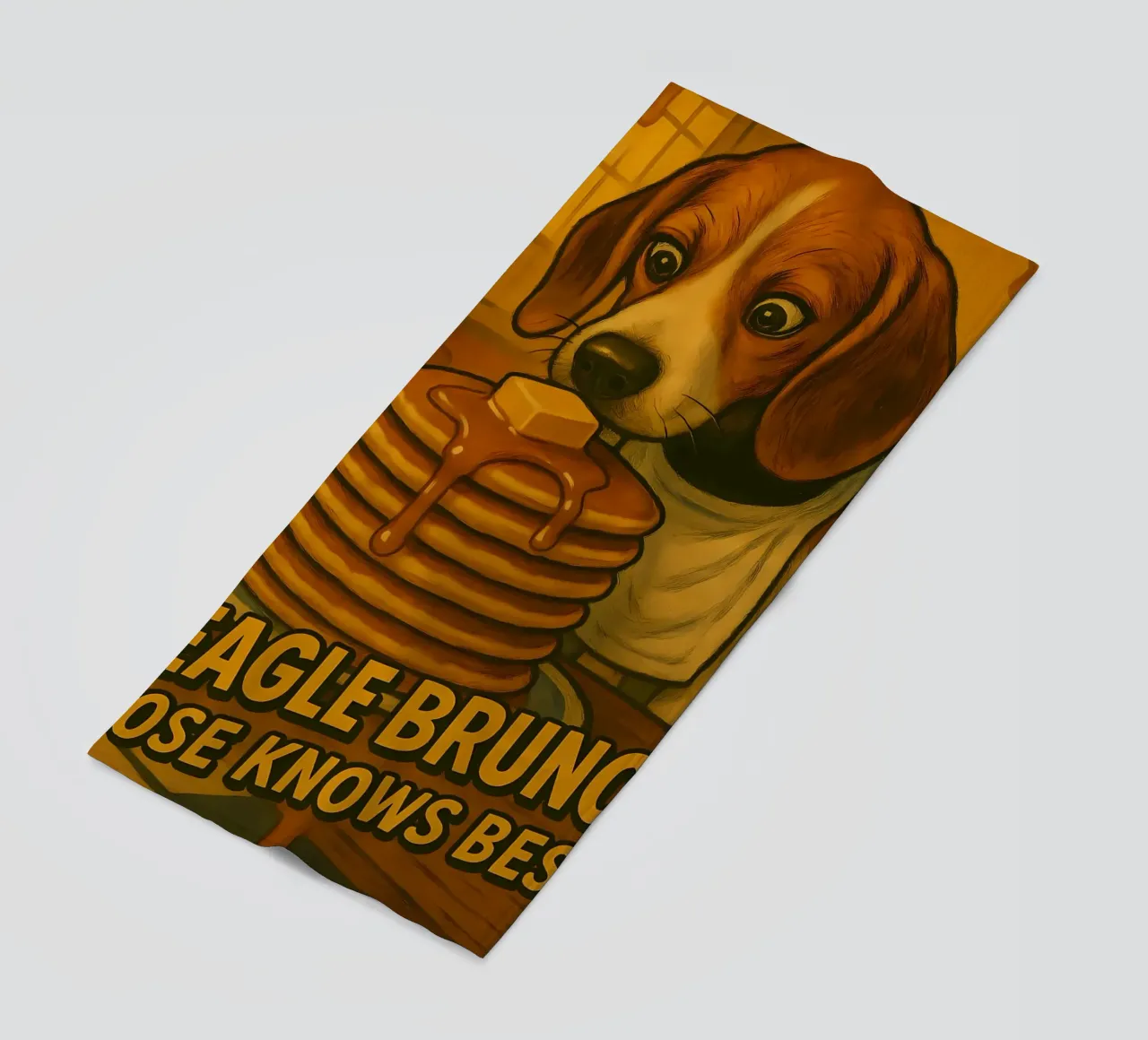 Meme divertente sul Beagle telo mare da Funny Humor Art