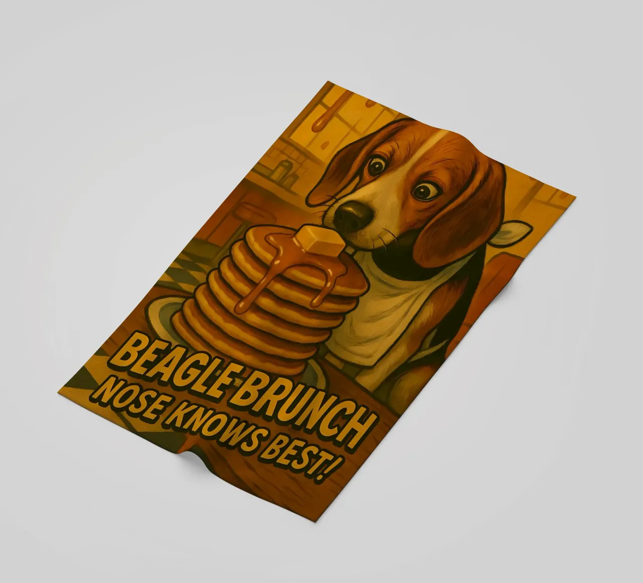 Meme divertente sul Beagle telo mare da Funny Humor Art