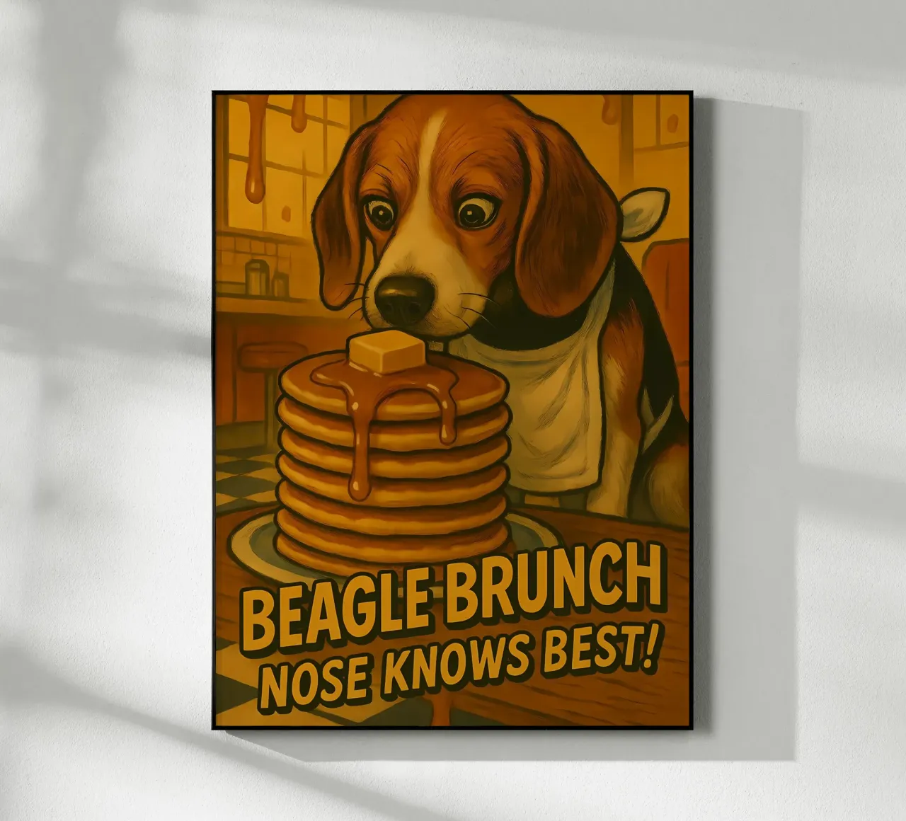 Meme divertente sul Beagle plexiglass da Funny Humor Art