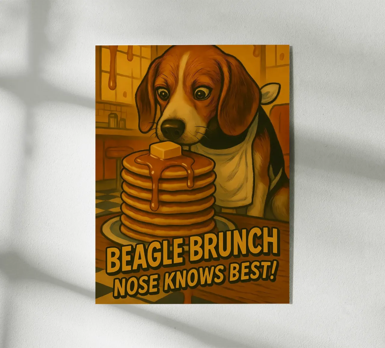 Meme divertente sul Beagle plexiglass da Funny Humor Art