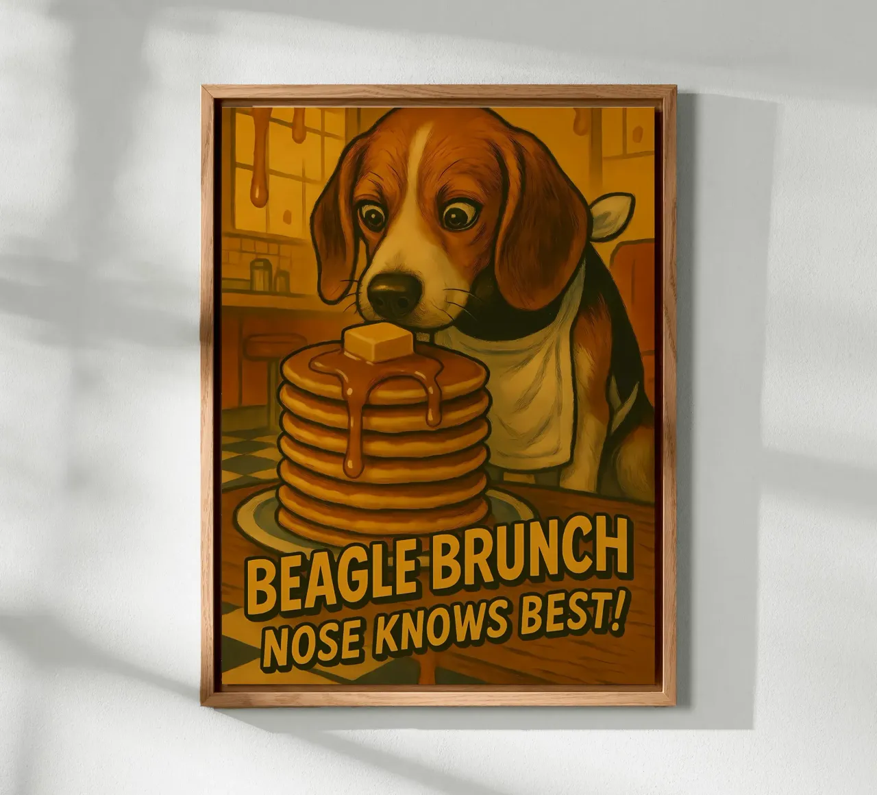Meme divertente sul Beagle alluminio dibond da Funny Humor Art
