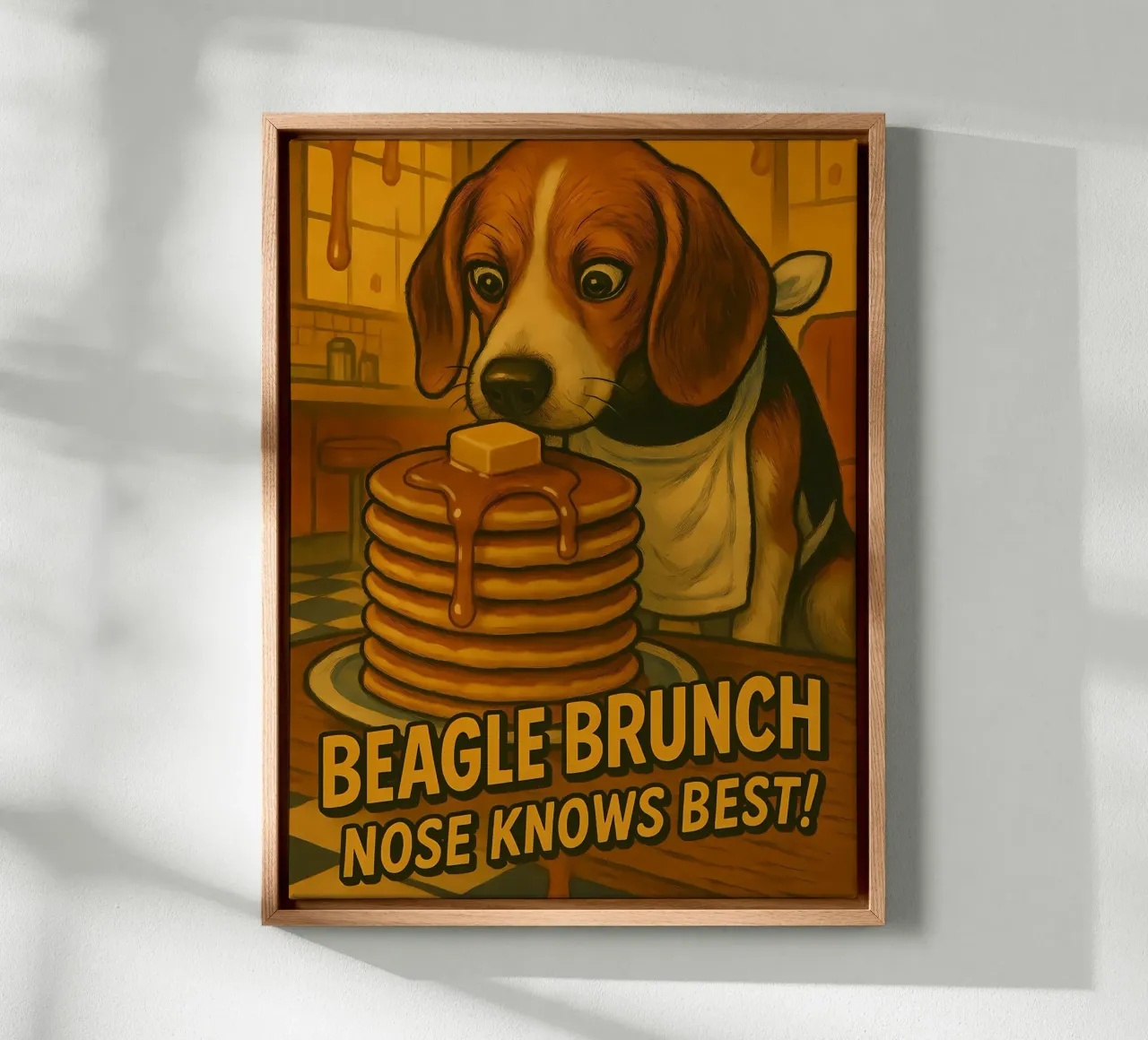 Funny Beagle Meme canvas by Funny Humor Art