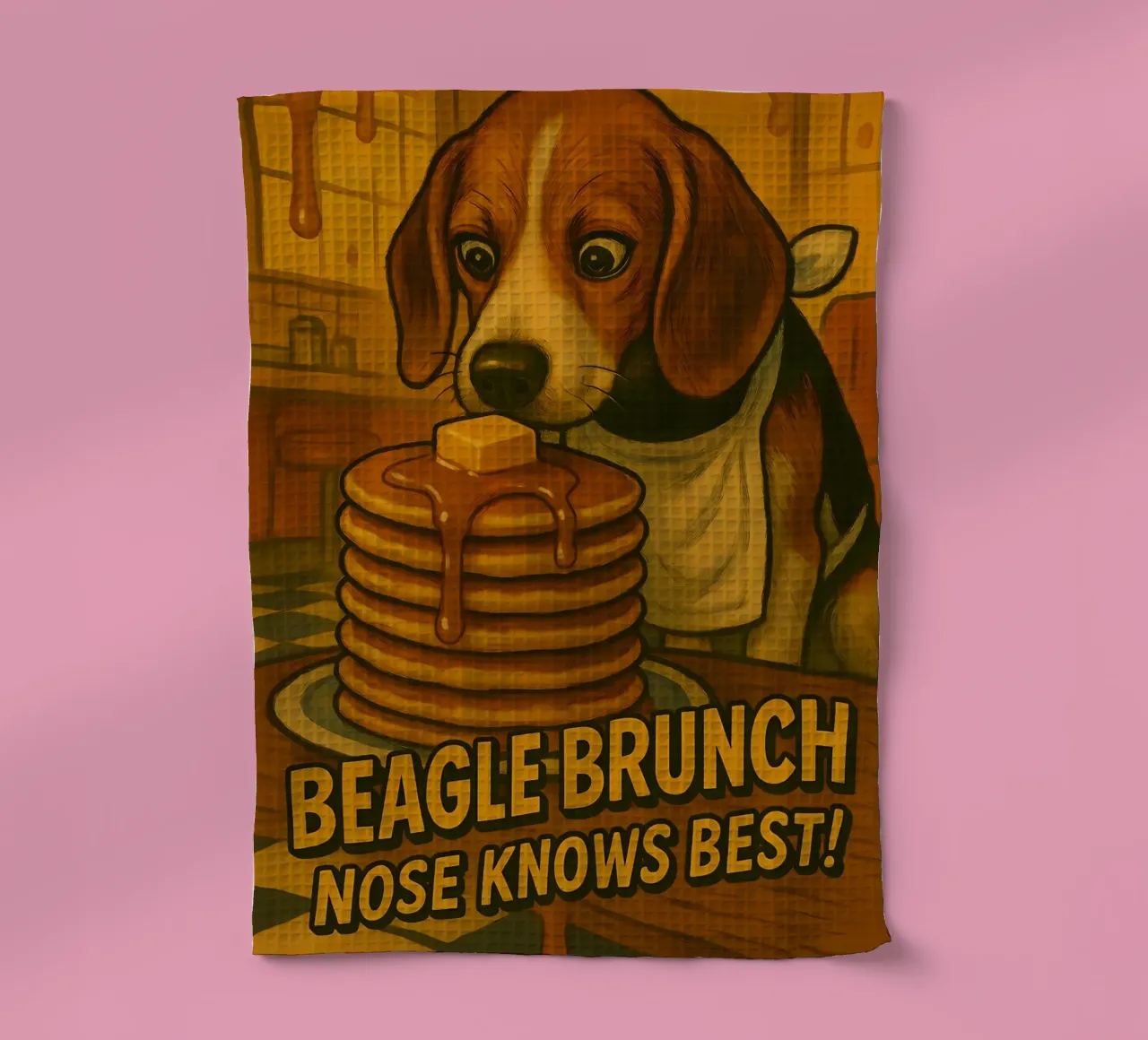 Meme divertente sul Beagle canovaccio da cucina da Funny Humor Art